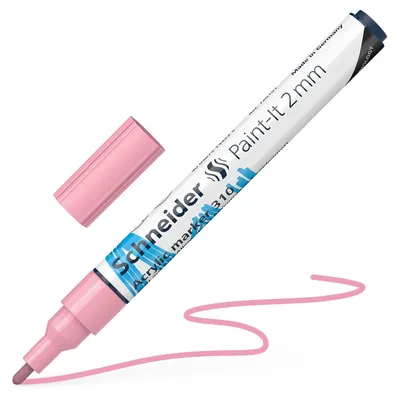 Image de Marqueurs acryliques Schneider, Paint-It 310/320/330, Couleur:rose pastel, Largeur de trait:2 mm