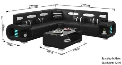 Produktbild von Ecksofa Ledersofa L Form Couch Sofa Braun Luxus Moderne Eckgarnitur