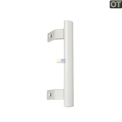 Image de Poignée de porte LIEBHERR 7424848 blanche en forme de barre pour réfrigérateur combiné congélateur