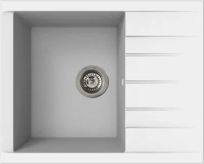Imagen del producto de Fregadero - Resina SMC - Blanco uniforme - Fregadero encimera - Modelo Cube 1C XS - 62 x 50 cm