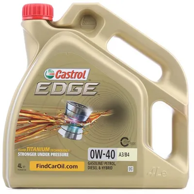 Produktbild von Castrol EDGE 0W-40 Titanium A3/B4, 4 l, 0W-40, Auto, Gold, 12,7 mm²/s, 66 mm²/s