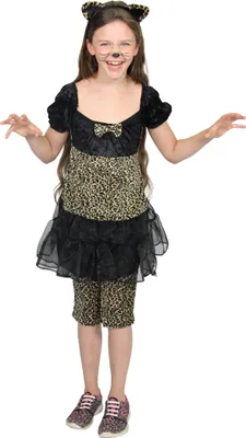 Produktbild von Leoparden Kleid Mädchen Tierkostüm Kinder, Größe:110/116