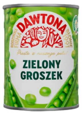 Productafbeelding van Dawtona Groene Erwten, 400g, in blik