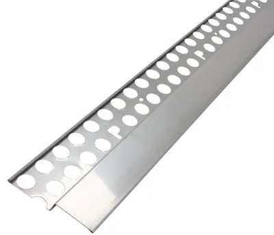 Produktbild von PROTEKTOR Noppenbahn Abschlussprofil Außenputz 250cm Silber Sockelprofil, Abdeckprofil für Noppenfolie, Grundmauerschutz