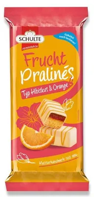 Produktbild von Schulte Frucht Pralinés Typ Hibiskus & Orange 100g