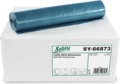 Produktbild von Müllbeutel Sobsy - 150 Abfallbeutel – Typ 100 - ca.120 L - blau - Müllsäcke