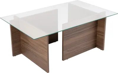 Produktbild von Skye Decor, Vetrino - Walnut, Couchtische, Nussbaum, Glas, 105 x 40 x 65 cm