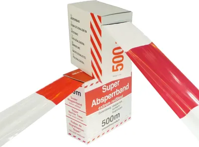 Produktbild von 2 Rol. Absperrband * SUPER * 500m Signalband Sperrband Flatterband Warnband Makierungsband