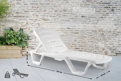 Produktbild von 10er Set Sonnenliege Bahama weiß