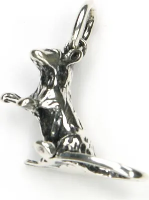 Produktbild von Kettenanhänger Ratte Schmuck 925 Silber Oxidiert 1,5cm Amulett Anhänger 7467