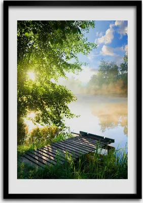 Produktbild von Bild - Bilderrahmen - Foto - 70 cm x 100 cm - MDF - Rahmen - Wandkunst - Hölzerner Pier