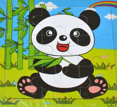 Produktbild von Drobiazgarnia Holzpuzzle 9 Teile Bär Lernspielzeug Kleinkinder
