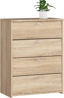 Produktbild von Schuhschrank – Schuhkommode mit 4 Kipp-Türen – Flur Schuhkommode – Sonoma Eiche – 60 cm – Stilvolle Ordnung für den Flur