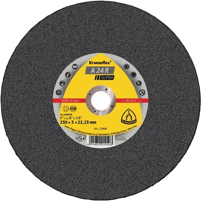 Image de Disque à tronçonner A 24 R Supra D230x3mm, STA, alésage 22,23mm KLINGSPOR