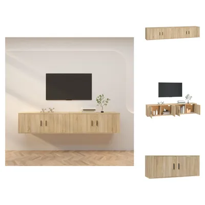 Zdjęcie produktu dla vidaXL Szafki wiszące pod TV 2 szt. dąb sonoma 100x34,5x40 cm - Meble TV