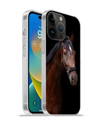 Produktbild von MuchoWow® Handyhülle Schutzhülle Hülle für Apple iPhone 14 Pro - Softcase Pferd - Tiere - Braun Silikon Softcase Handy Hülle - Umschlag