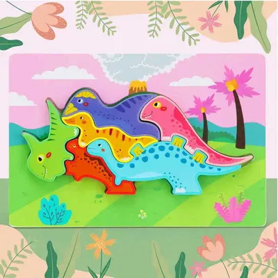 Produktbild von Holzpuzzle - Dinosaurier