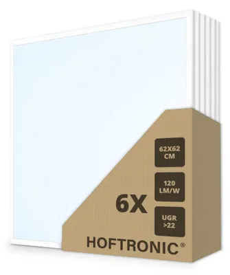 Produktbild von hoftronic LED-Panel 62x62 cm 36W 4320 lm 6000K UGR22 flimmerfrei Philips-Treiber