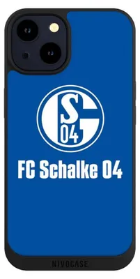 Produktbild von NIVOCASE Handyhülle für Apple iPhone 14  Hülle NIVOpure Case Schwarz FC Schalke 04 Logo Offizielles Lizenzprodukt