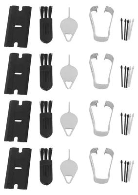 Imagen del producto de 4 juegos de puntas de lápiz óptico de repuesto para Galaxy Tab S9, S9+, S9 Ultra, S9 FE. Puntas suaves, de repuesto, en color y gris