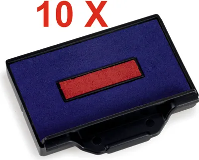 Produktbild von 10 X Trodat Ersatzkissen 6/53 für Professional 5440 – Stempelfarbe zweifarbigFür Professional 5440, 5440 L