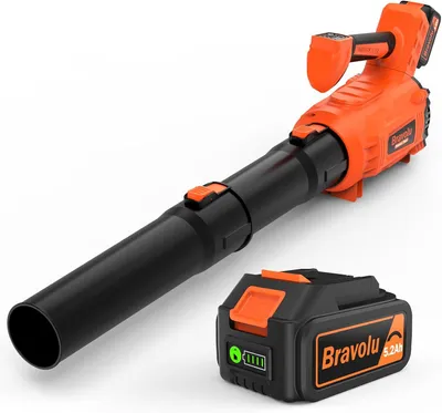 Obrázek produktu pro Elektrický foukač listí bezkartáčového motoru s baterií o kapacitě 5200 mAh, rychlost vzduchu 305 km/h, 5 rychlostí