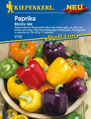 Zdjęcie produktu dla Papryka blokowa Kiepenkerl Blocky Mix Capsicum annuum, zawartość: ok. 6 roślin