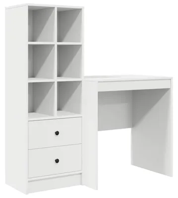 Produktbild von vidaXL Schreibtisch Weiß 115,5 x 50 x 127 cm 2 stk.