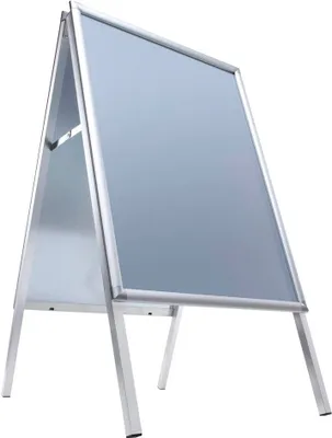 Produktbild von Showdown® Displays Kundenstopper Standard Rondo silber DIN A2 2 Fächer