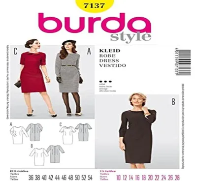 Schnittmuster Shirtkleid, Gr. 36-54, mittel