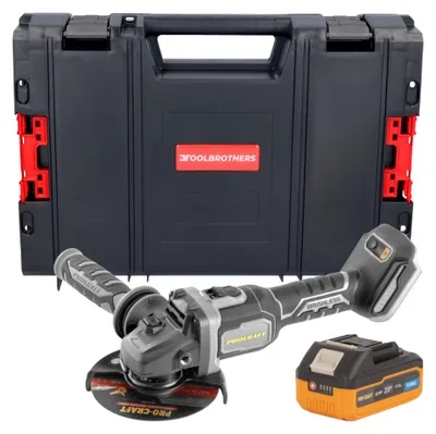 Produktbild von Procraft Industrial AG125Bbb Akku Winkelschleifer 20 V 125 mm Brushless + 1x Akku 4,0 Ah + RHINO Toolcase - ohne Ladegerät