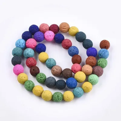 Immagine prodotto di Perle di vetro colorate, rotonde, da 10 mm, ideali per la creazione di gioielli e progetti fai-da-te