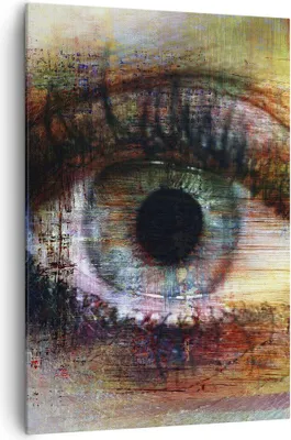 Produktbild von Bild auf Leinwand - Leinwandbild - Einteilig - Auge Abstraktion - 70x100cm - Wand Bild - Wanddeko - Wandbilder - Leinwanddruck - Wanddekoration - Leinwand bilder - Wandbild - PA70x100-3518