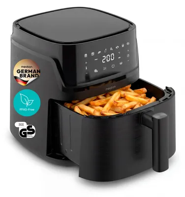 Produktbild von MEDION P15 XL M Airfryer Heiluftfritteuse XXL 7,2 Liter - schwarz