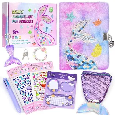 Produktbild von Famanu Tagebuch mit Schloss für Mädchen von 6-12 Jahren - Kreatives Geschenk für Geburtstage
