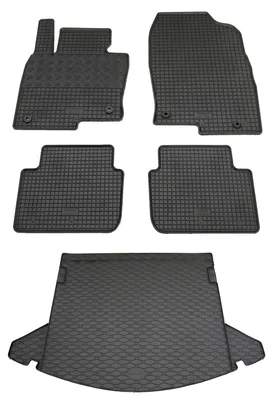 Rigum Gummi Fußmatten + Kofferraumwanne im Set für Mazda CX-5 II, schwarz