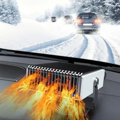 Productafbeelding van Autoverwarming - Draagbare ontdooi ventilator - 150W - Zwart en Wit - Autoverwarming - Verwarming en ventilatie - 12V