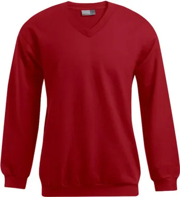 Produktbild von Premium V-Ausschnitt Sweatshirt Herren Rot, XL