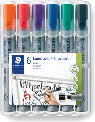 Productafbeelding van STAEDTLER® 356 B WP6 Flipchartmarker Lumocolor 6St Box