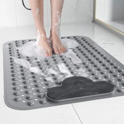 Produktbild von Famanu Badmatte mit Saugnäpfen – Rutschfeste Matte für Bad oder Dusche