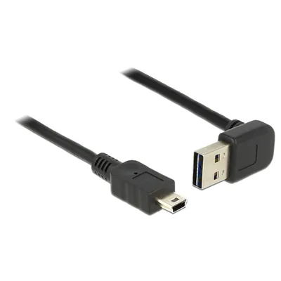Produktbild von DeLOCK 2m, USB 2.0-A - USB 2.0 mini, 2 m, USB A, Mini-USB B, USB 2.0, Männlich/Männlich, Schwarz