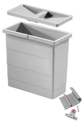 Zdjęcie produktu dla Pojemnik wewnętrzny Hailo 1102445 ReadyBin 12 L 320x156x295 mm z uchwytem ściennym