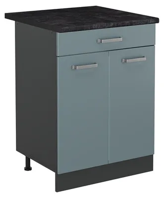 Obrázok produktu pre Kuchynská spodná skrinka Vicco R-Line Modrošedá/antracitová 60 cm so zásuvkou antrasiitti työtaso, Model 61123