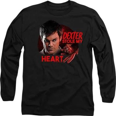 Image de Dexter - "Stole My Heart" T-shirt unie pour homme/femme, manches longues TV28342 (L) (Noir)