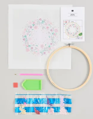 Obrázok produktu pre Rico Design Diamond Painting Set Třpytivý květinový veniec 20 cm