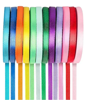 Satijnen Linten Set, 12 Farben, dekorative Geschenkbänder