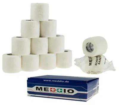 Produktbild von Haftbandagen 12 Stück - Fixierverband selbstklebend Bandage Größe+Farbe wählbar