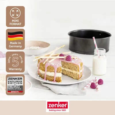 Zdjęcie produktu dla Zenker 7680, Forma do ciasta z klamrą, Okrągły, Powierzchnia karbowana, Czarny, Czarny, Niemcy