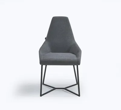 Produktbild von Designer Stuhl Möbel Modern Polsterstuhl Grau Esszimmerstuhl Neu Möbel