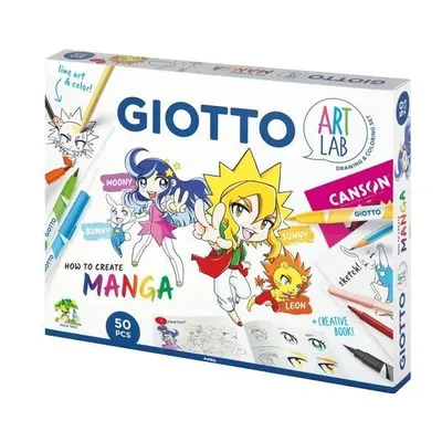 Obrázek produktu pro Giotto Art LAB Jak vytvořit mangu – kompletní sada 50 dílů